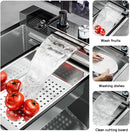 Modern Stainless Steel Multifunctional Kitchen Sink with Dual Waterfall