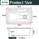 Modern Stainless Steel Multifunctional Kitchen Sink with Dual Waterfall