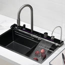 Multifunctional Kitchen Sink with Adjustable Dual Waterfall
