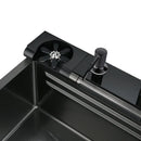 Multifunctional Kitchen Sink with Adjustable Dual Waterfalls