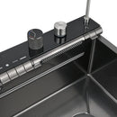 Multifunctional Kitchen Sink with Adjustable Dual Waterfall