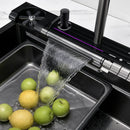 Multifunctional Kitchen Sink with Adjustable Dual Waterfall