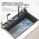 Modern Multifunctional Kitchen Sink with Dual Waterfall 20-in-1