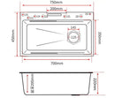 Modern Multifunctional Kitchen Sink with Dual Waterfall 20-in-1