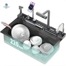 Modern 20-in-1 Multifunctional Kitchen Sink with Dual Waterfalls