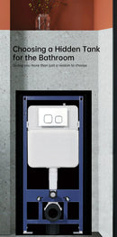 Wall-Hung Toilet with Built-In Cistern – Matte Black
