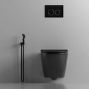 Wall-Hung Toilet with Built-In Cistern – Matte Black