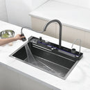 Modern Multifunctional Kitchen Sink with Dual Waterfall