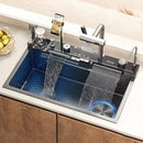 85cm Modern Multifunctional Kitchen Sink with Dual Waterfall 20-in-1