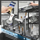 85cm Modern Multifunctional Kitchen Sink with Dual Waterfall 20-in-1