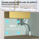 60cm High-Quality Multifunctional Kitchen Sink in Gold Color