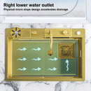 60cm High-Quality Multifunctional Kitchen Sink in Gold Color