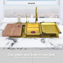 60cm High-Quality Multifunctional Kitchen Sink in Gold Color