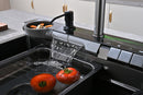 Multifunctional Kitchen Sink with Adjustable Double Waterfall and Dynamic LED Lighting