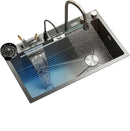 80cm Multifunctional Kitchen Sink with Dual Waterfall and Utensil Pocket