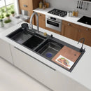 Multifunctional Kitchen Sink with Double Bowls