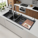 Multifunctional Kitchen Sink with Double Bowls
