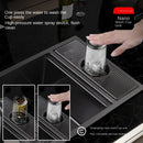 Black Mini Multifunctional Kitchen Sink with Cover