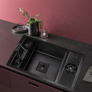 Black Mini Multifunctional Kitchen Sink with Lid
