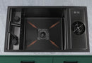 Black Mini Multifunctional Kitchen Sink with Lid