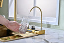 Gold Multifunctional Kitchen Sink with Adjustable Dual Waterfall