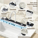 Modern White Multifunctional Kitchen Sink with Double Waterfall