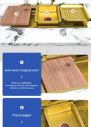 High-Quality Gold Multifunctional Kitchen Sink