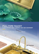 High-Quality Multifunctional Kitchen Sink in Gold Color