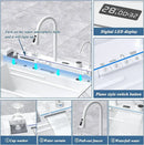 Modern White Multifunctional Kitchen Sink with Double Waterfall