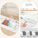 Modern White Multifunctional Kitchen Sink with Dual Waterfall