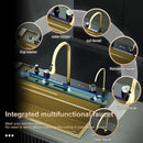 Modern Gold Multifunctional Kitchen Sink with Dual Waterfall W12G